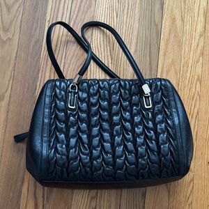Coach Quilted Black Shoulder Bag